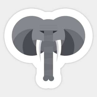 Elephant Head Vector Image Sticker